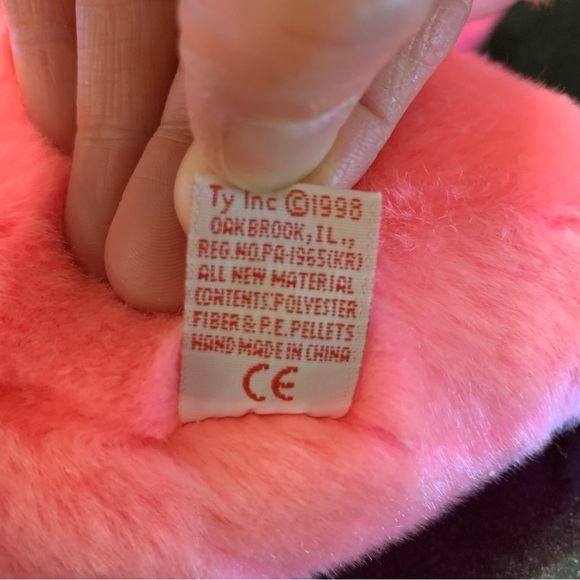 Ty Beanie Buddies Collection Pinky Flamingo 1998 - Picture 12 of 13